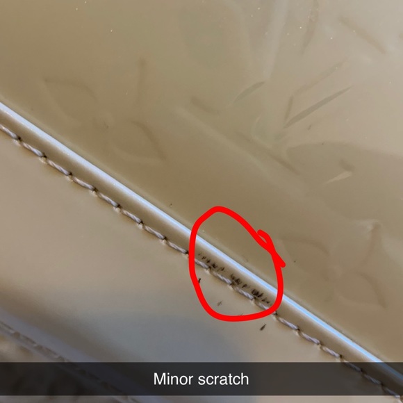 LV Alma GM Monogram Vernis Blanc Coral Handbag - Picture 6 of 8